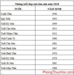 Những tuổi nên động thổ làm nhà trong năm 2018 - V.D.1